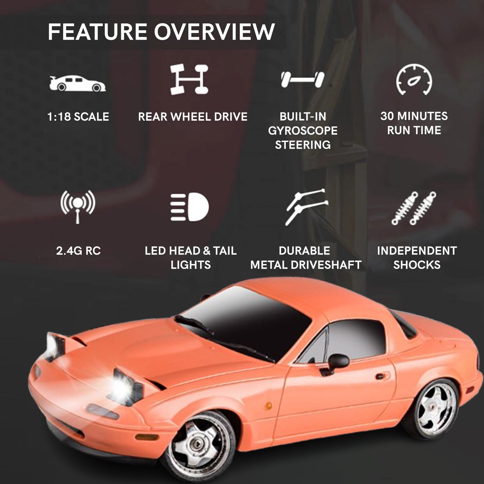 MIATA DRIFT CAR 1:18