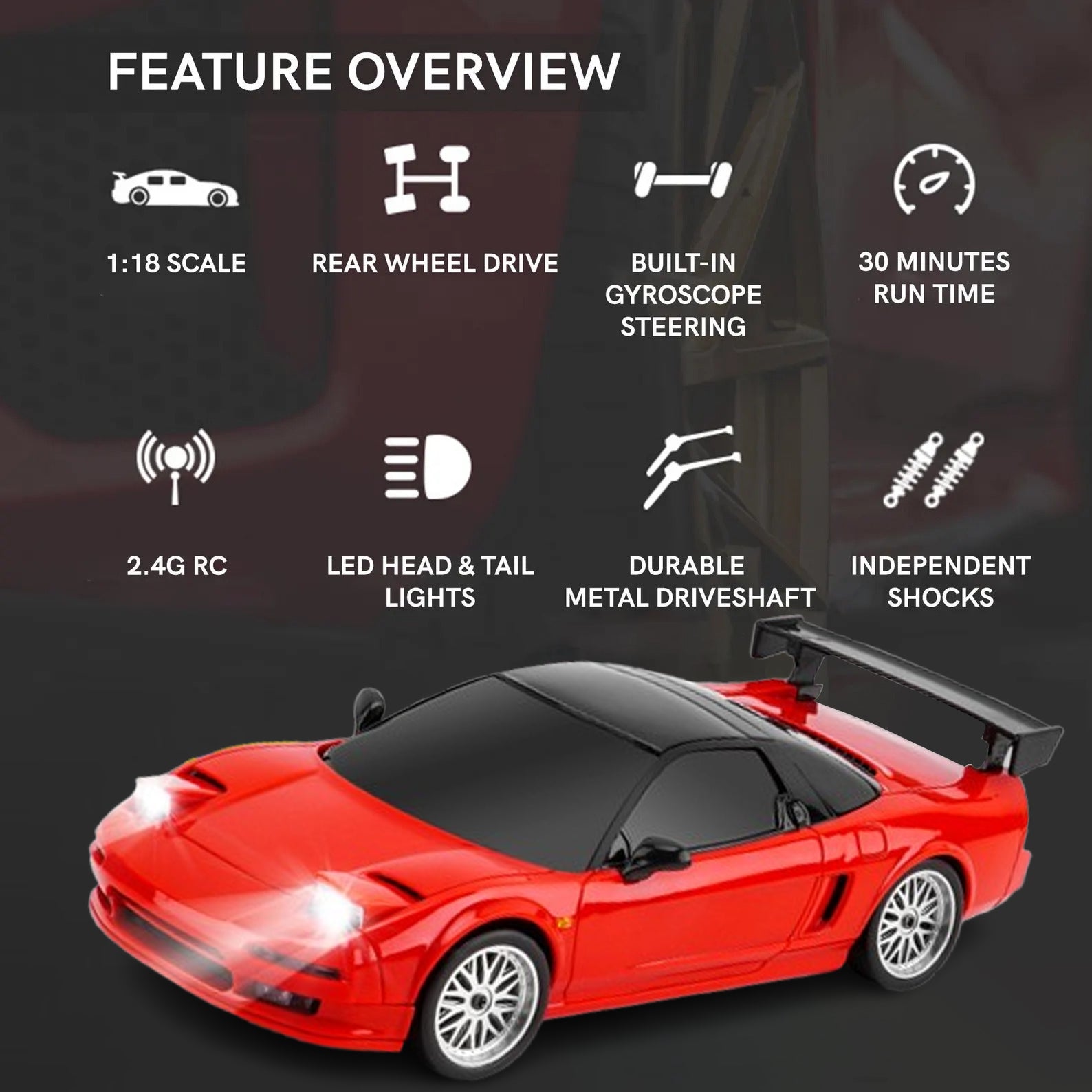 NSX DRIFT CAR 1:18